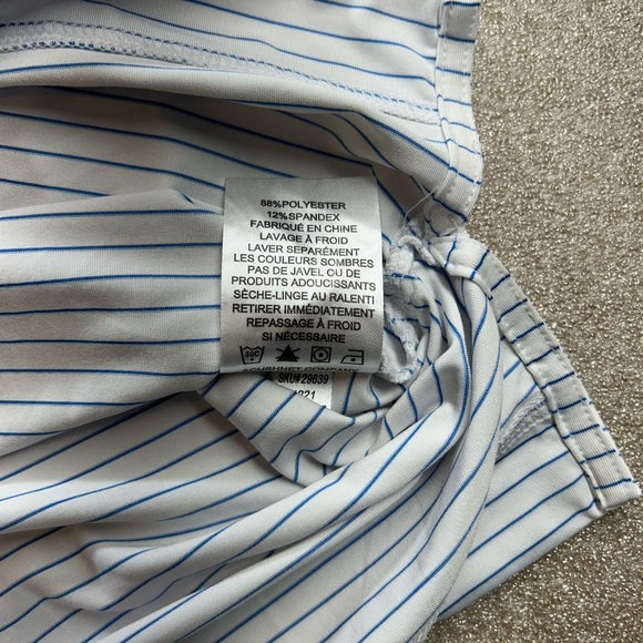 FootJoy Men's Blue Striped Polo Shirt, size L - Picture 5 of 8